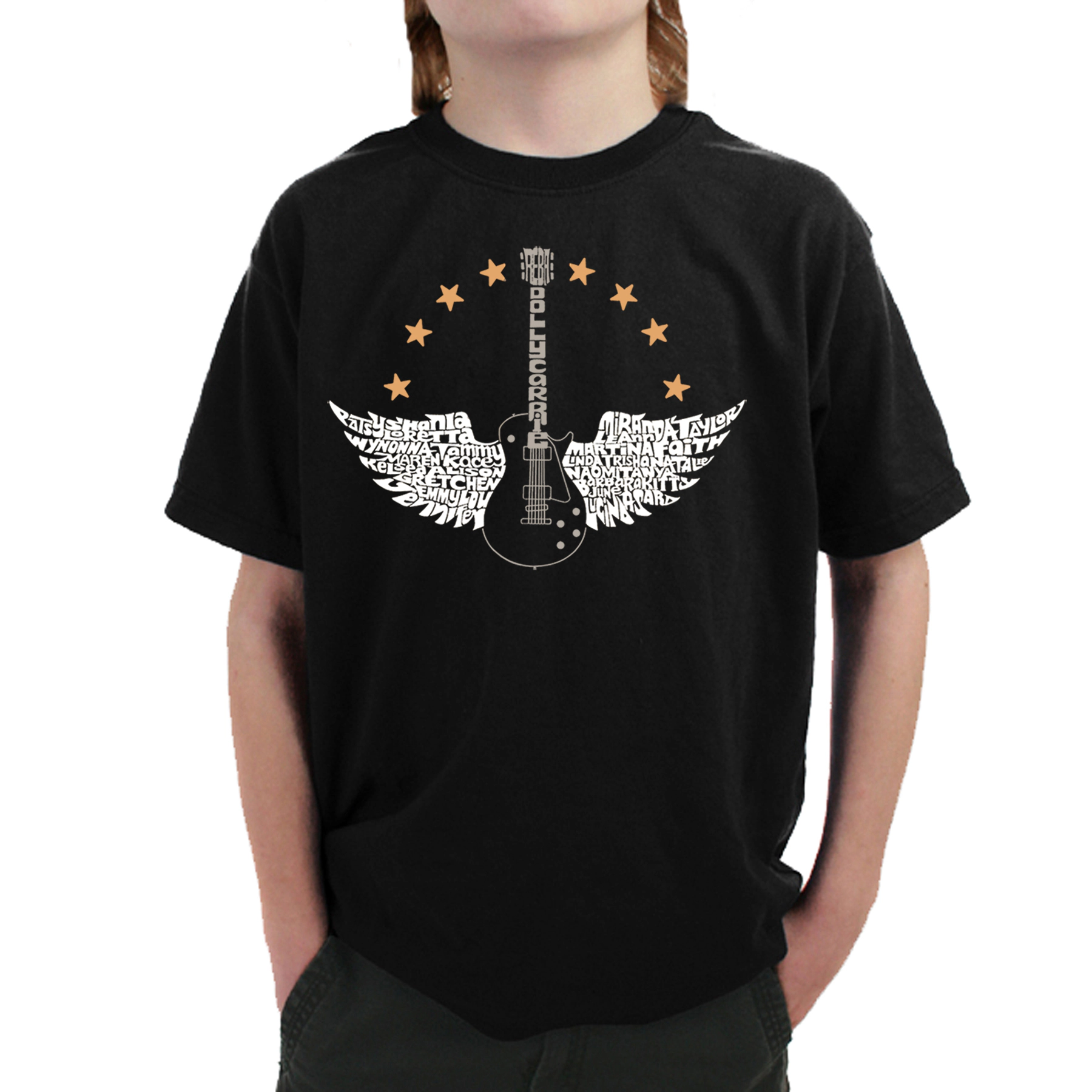 LA Pop Art Boy's Word T-Shirt - Country Female Singers