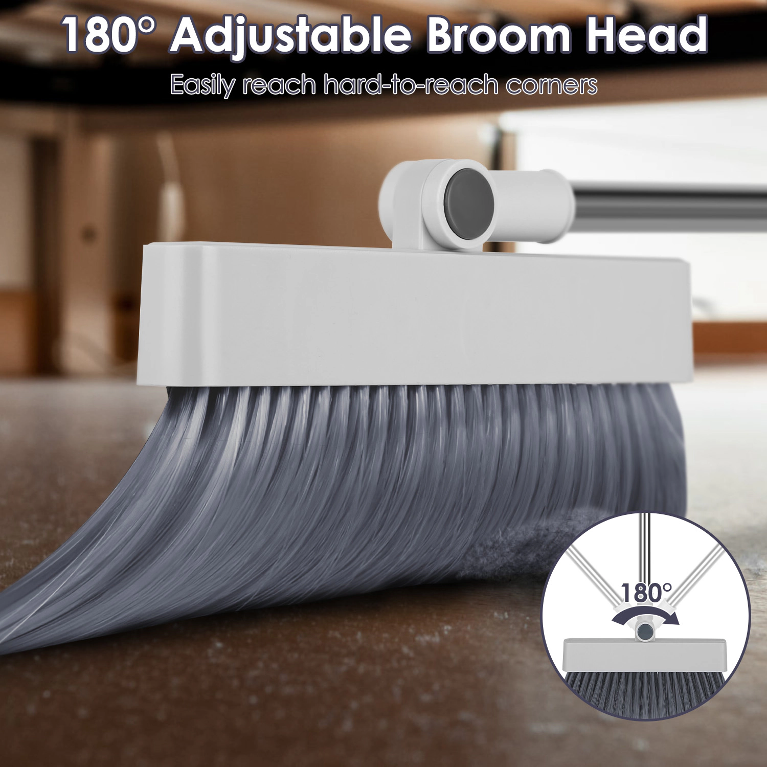 GBruno 4-in-1 Broom And Dustpan Combo Set