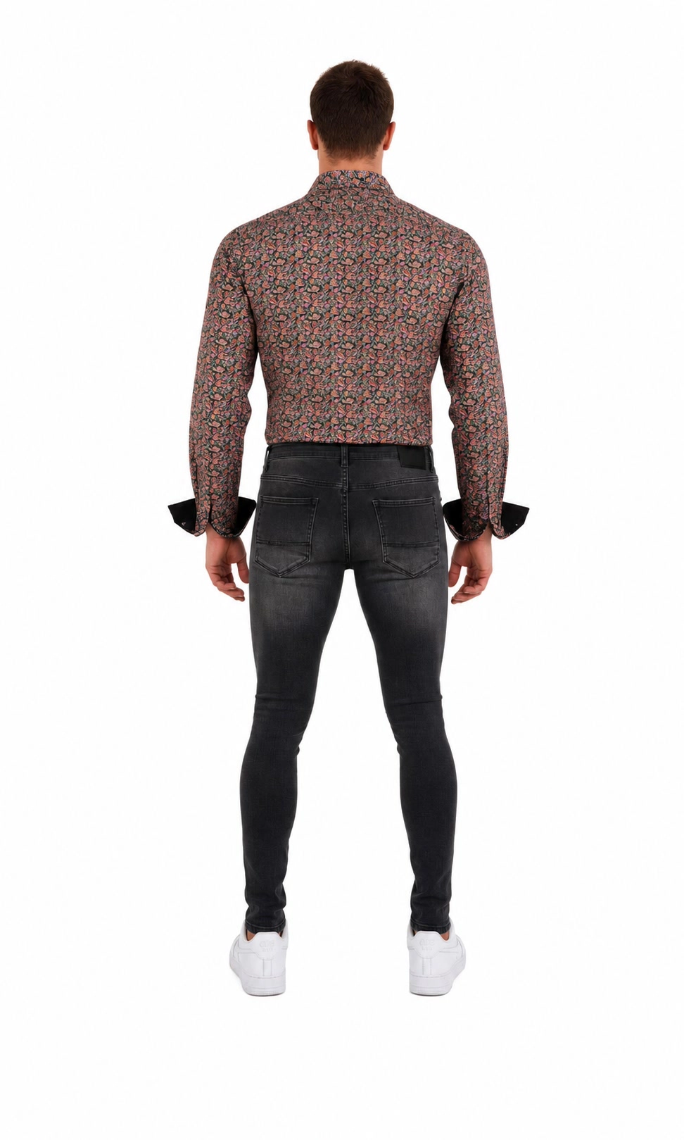 Elie Balleh Slim Fit Mens Paisley Print Button-Down Shirt