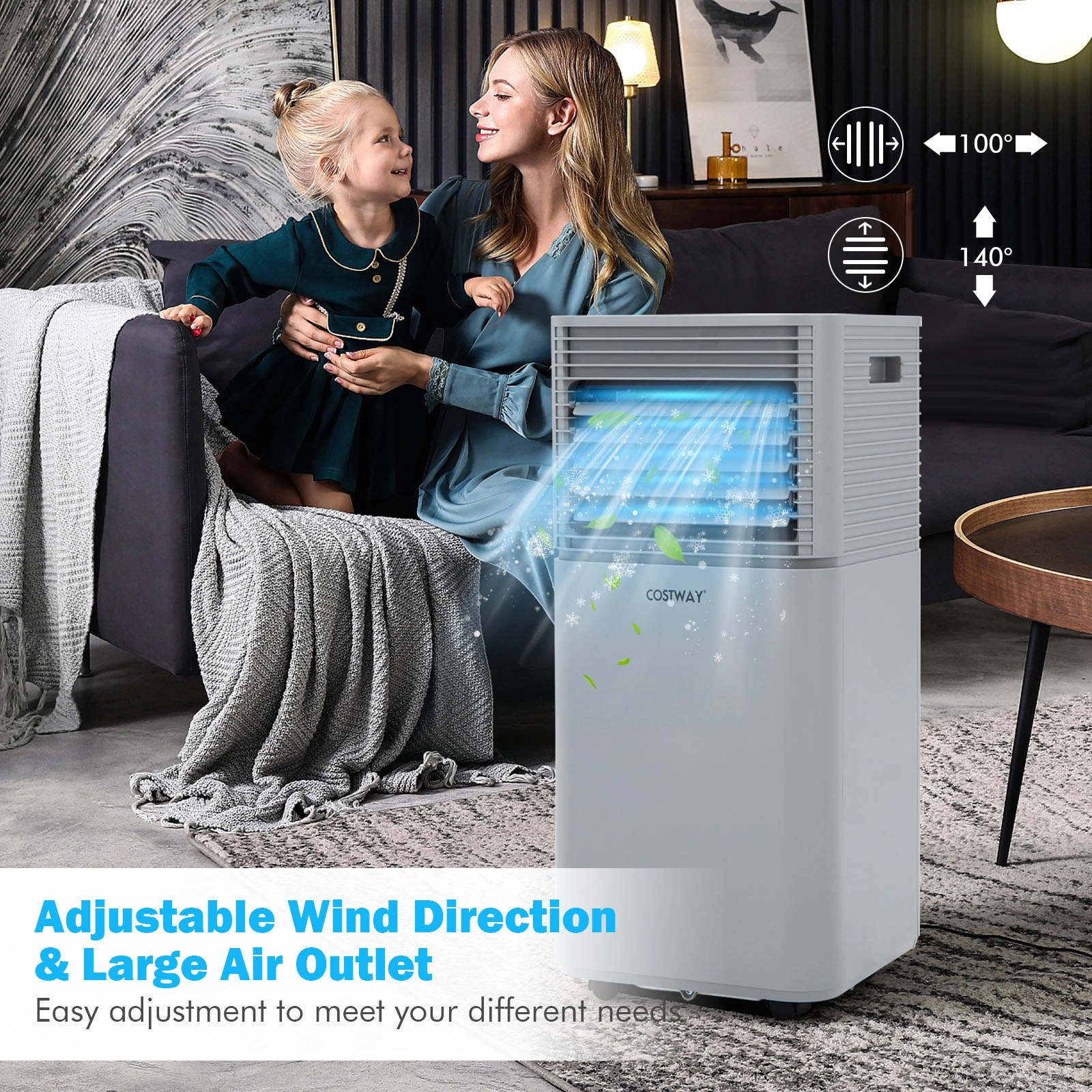 LJG 8000 BTU 3-in-1 Air Cooler with Dehumidifier and Fan Mode
