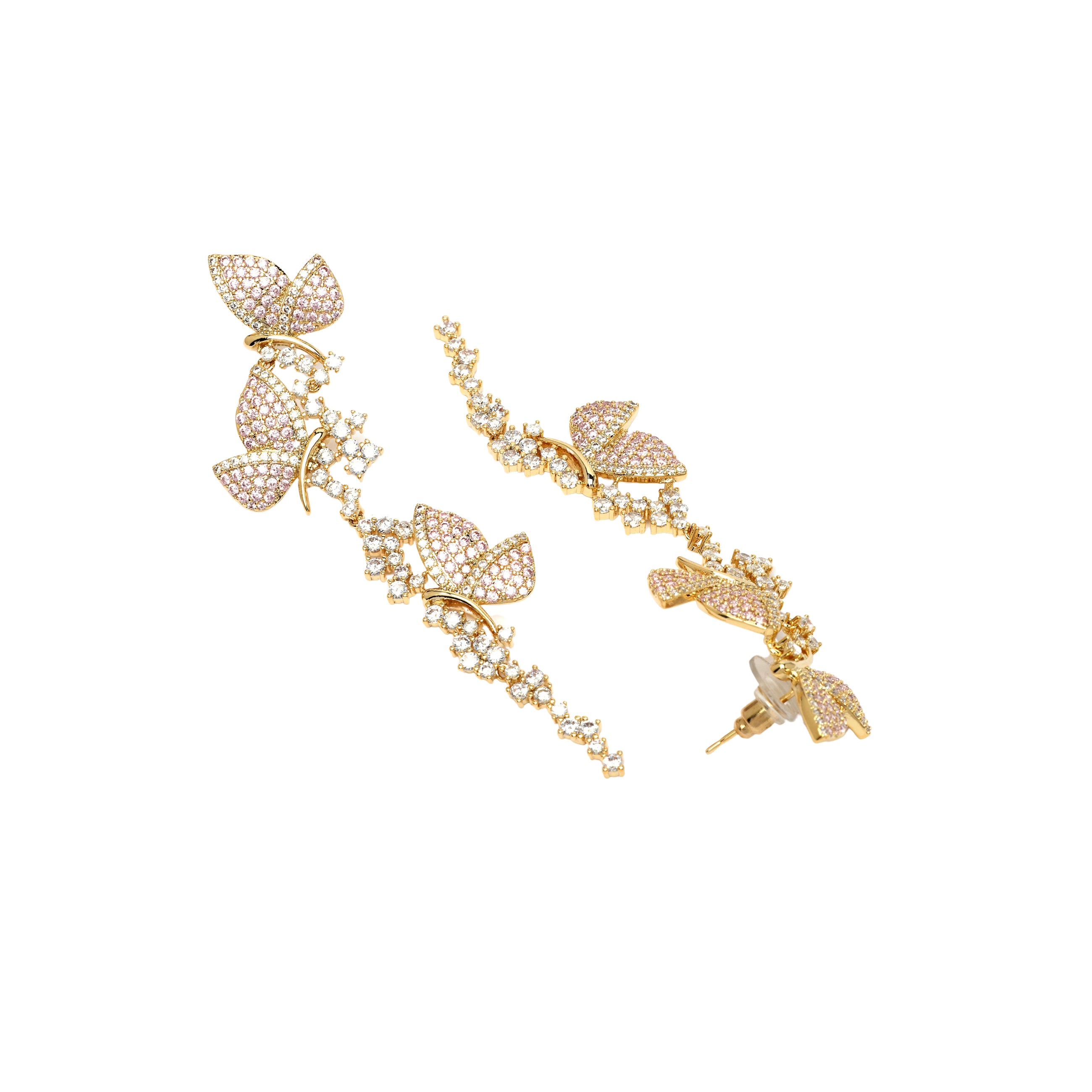 AGP PARIS Womens Diva Butterfly Drop Earrings
