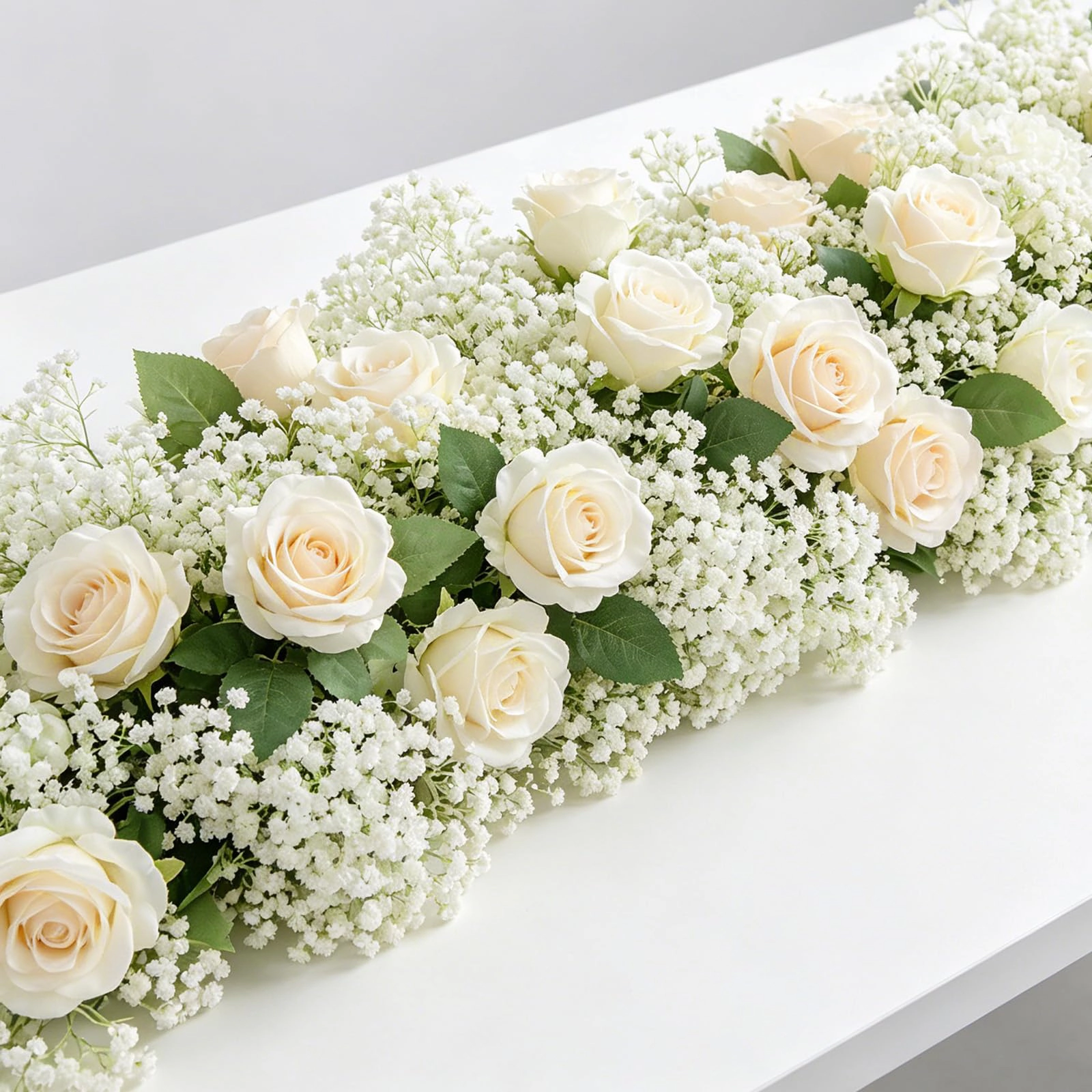 PUPWE 300s Breath Artificial Flowers Bulk White Real Touch