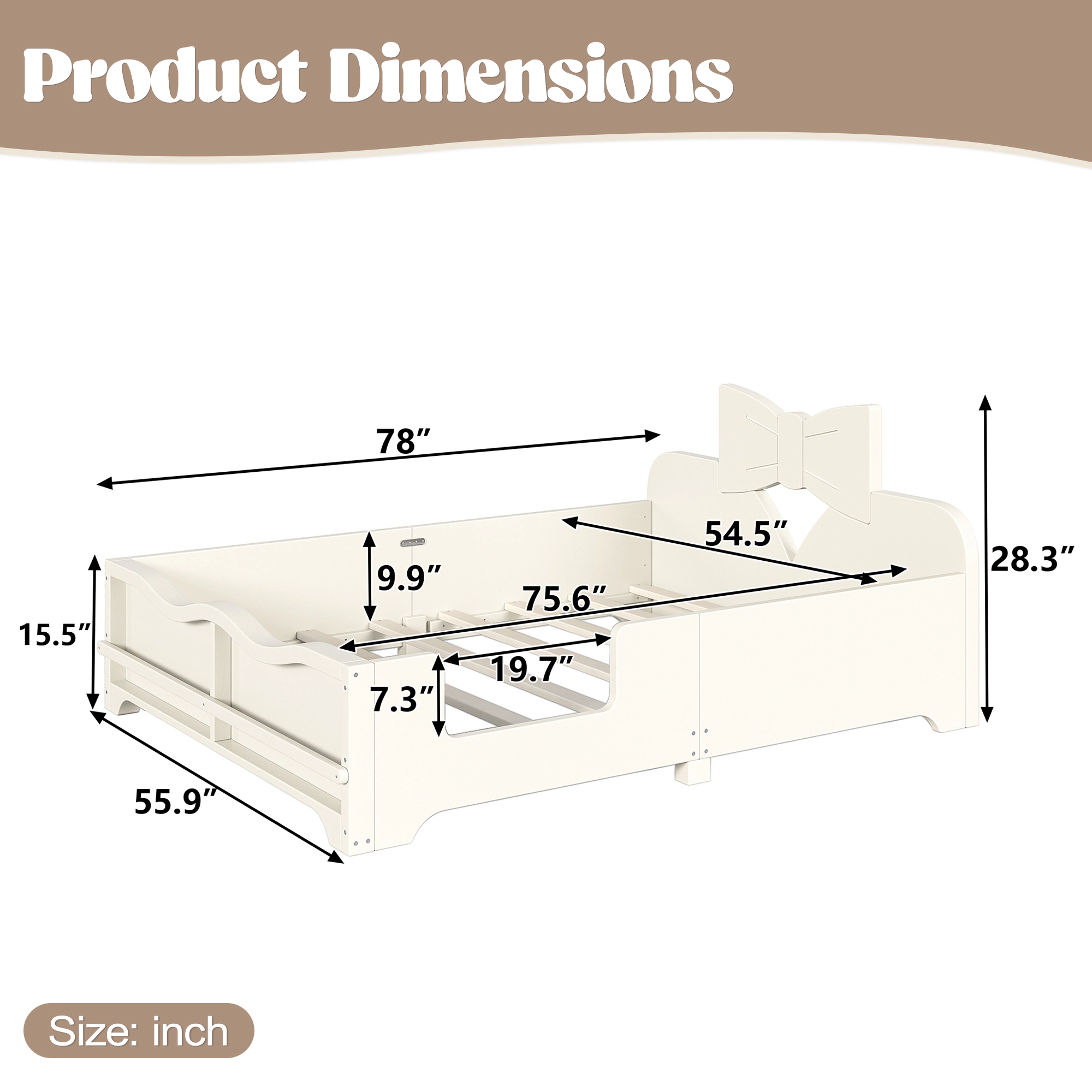 GOODSILO Full Wooden Bed Frame