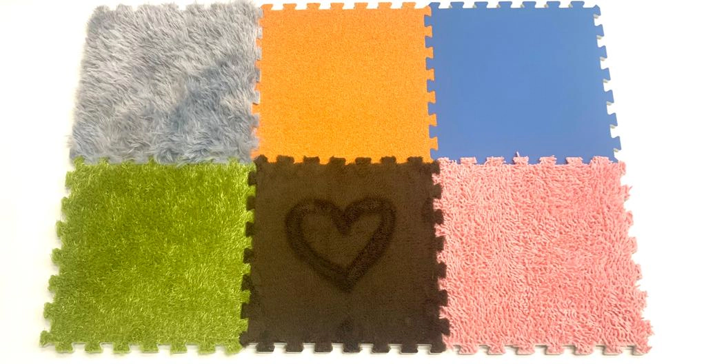 Playlearn Unisex 6-pc. Textured Sensory Floor Mat Puzzle Set