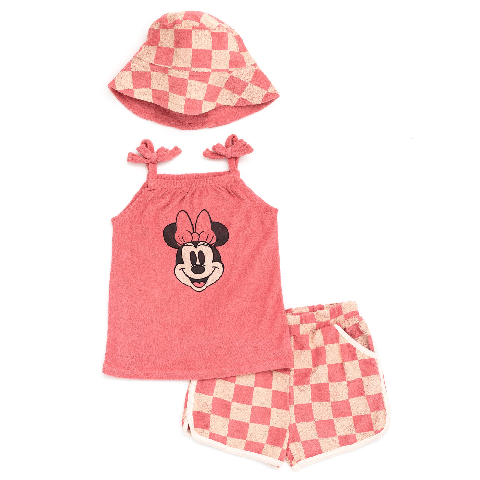 Disney Baby Girls' Tank Top and Shorts Set with Bucket Hat