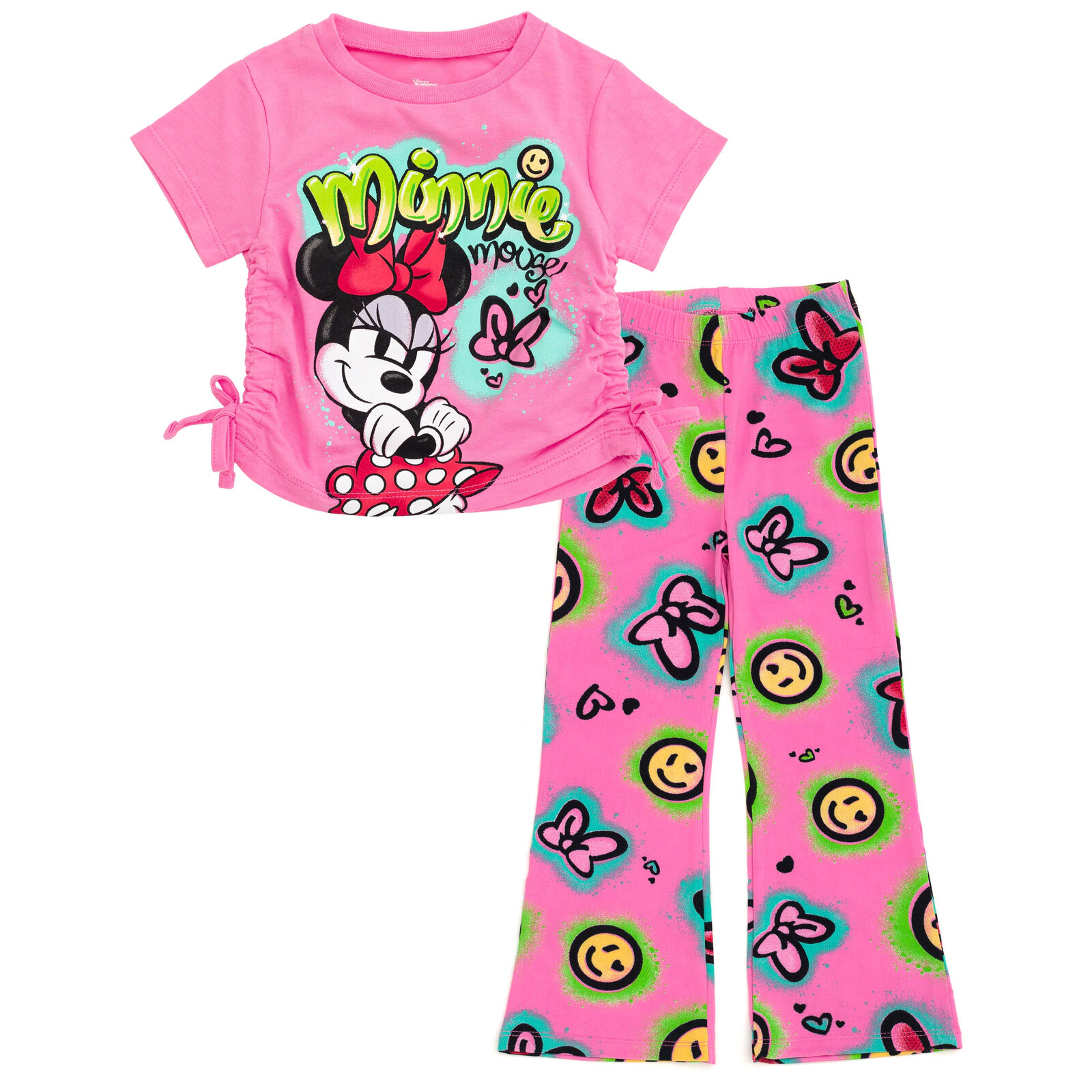 Disney Minnie Mouse Girls' 2-Piece T-Shirt and Flare Pants Set