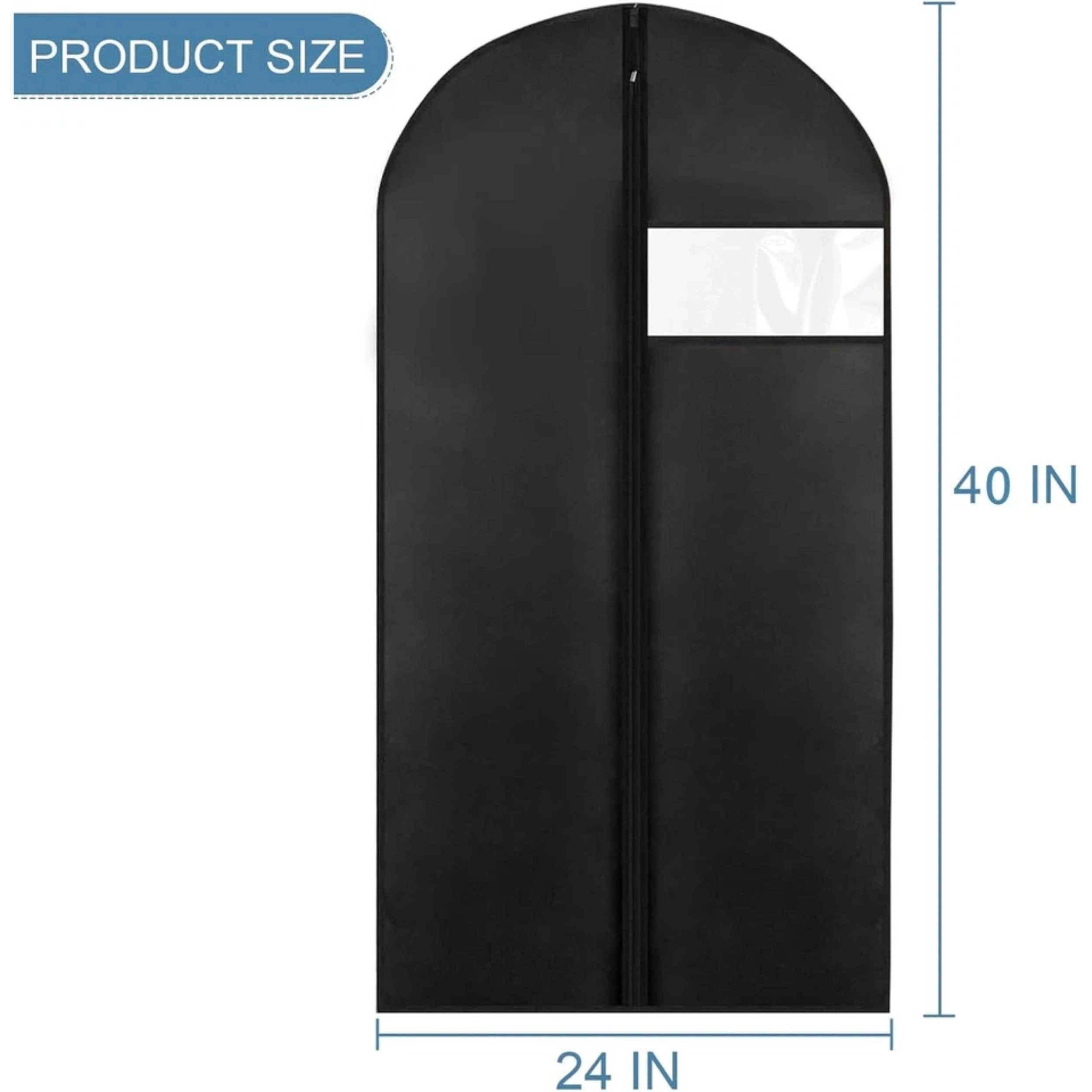 SS Design 5 Pack 40 Inch Washable Garment Bags Suit Covers for Storage and Travel