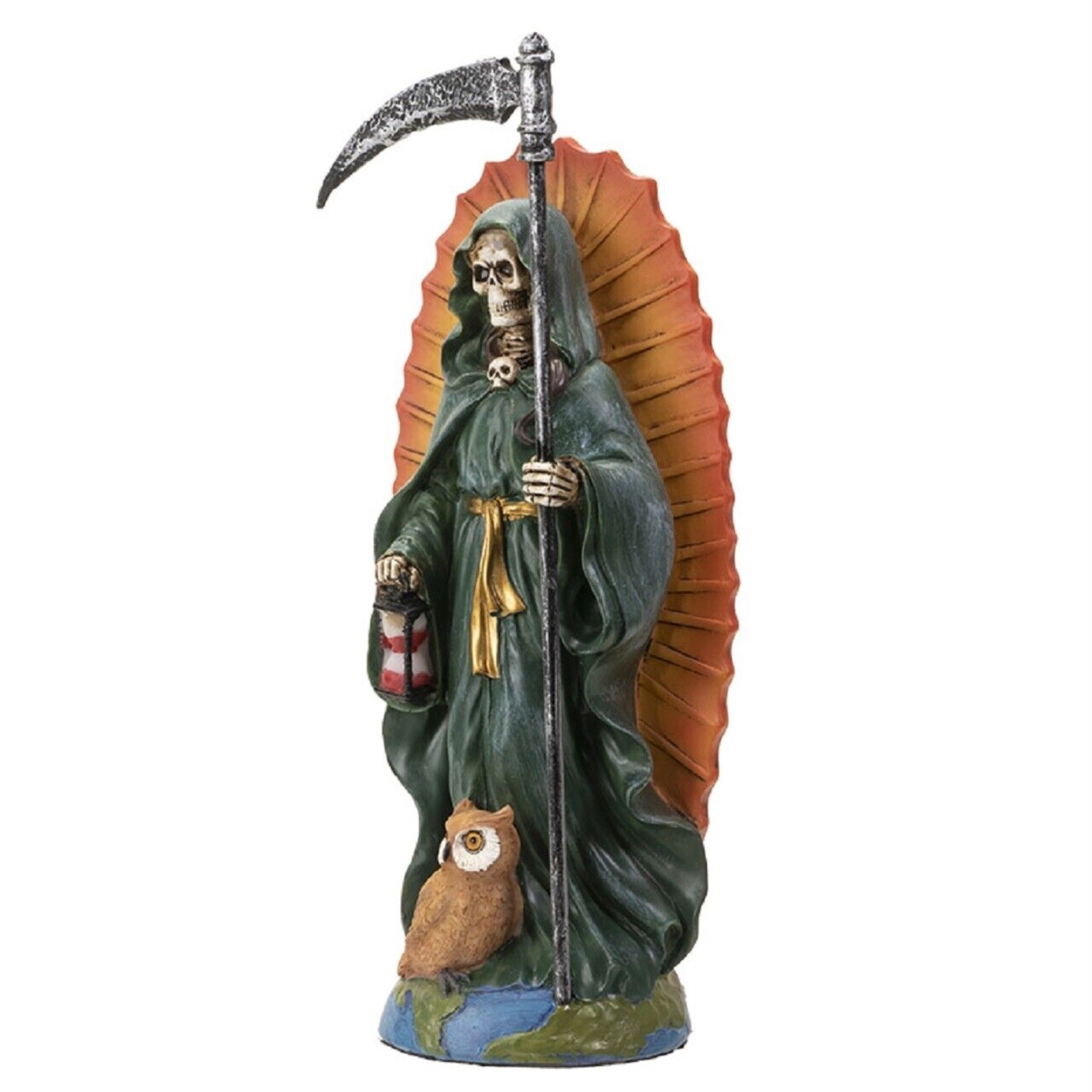 Pacific Giftware Santa Muerte Green Gown Figurine Death 7 Inch