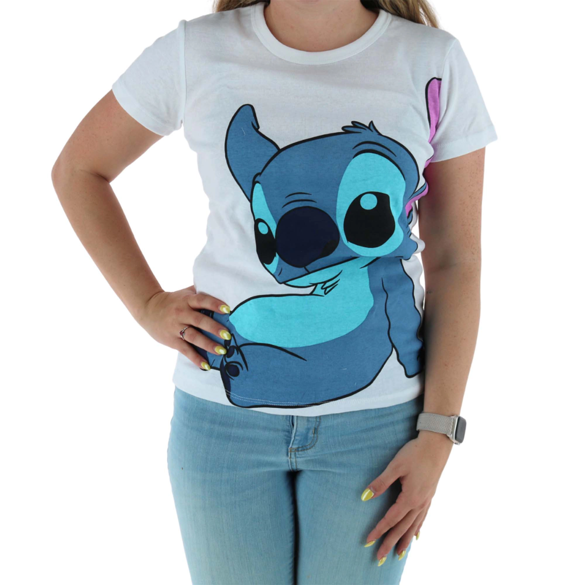 Jerry Leigh Women's Disney Stitch Short Sleeve Baby Tee