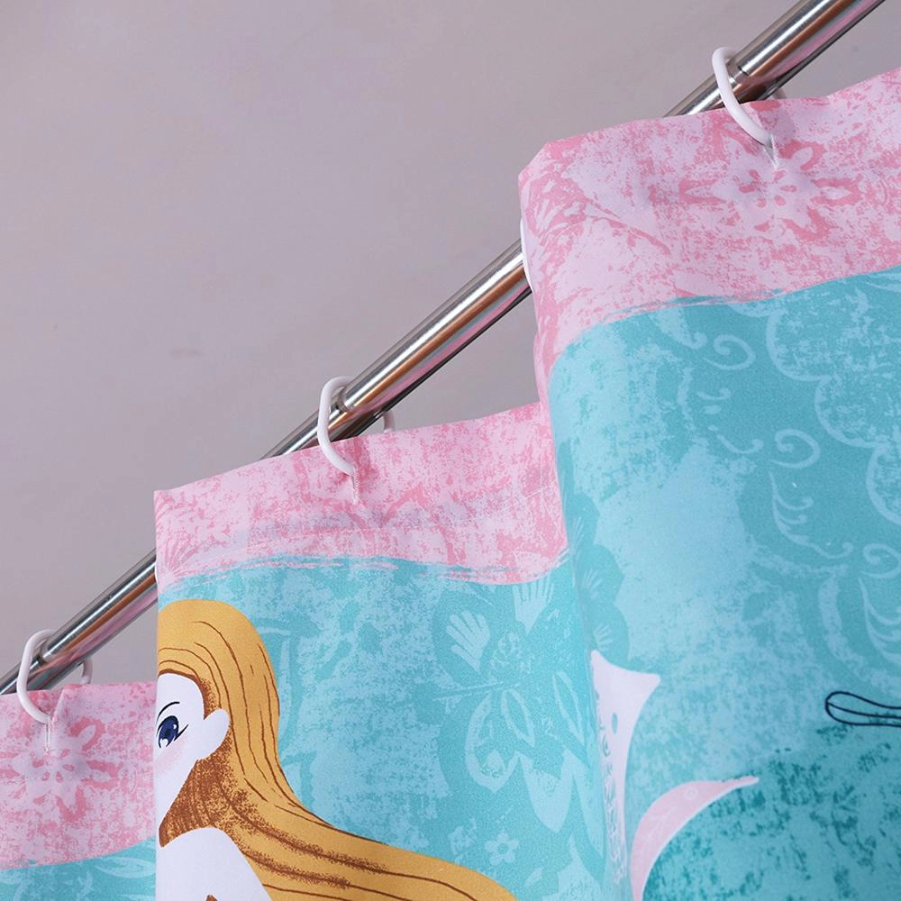 Greenland Home Fashion Mermaid Square Bath Shower Curtain Multi 72x72"