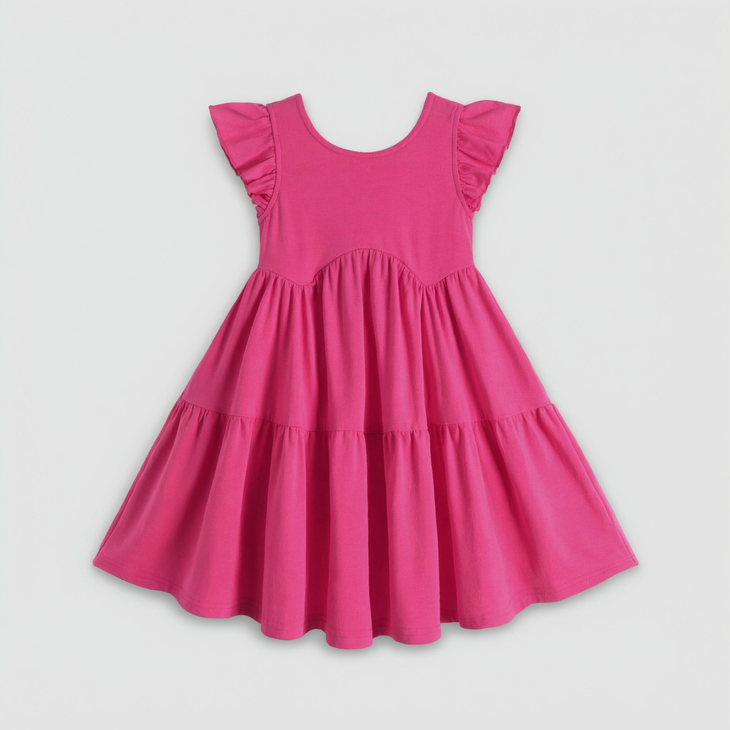 Arshiner Summer Dress Cute Kids Wedding Elastic Waist Swing Sundress For Little Girls