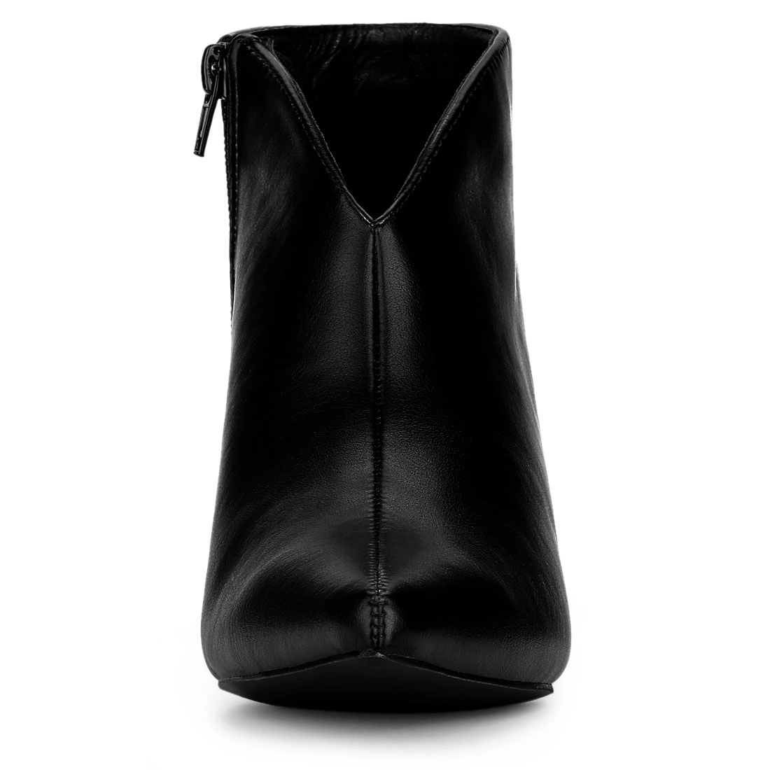 BLISSFUL STEP Women's Cutout Pointy Toe Stiletto Heels Boots Ankle Booties
