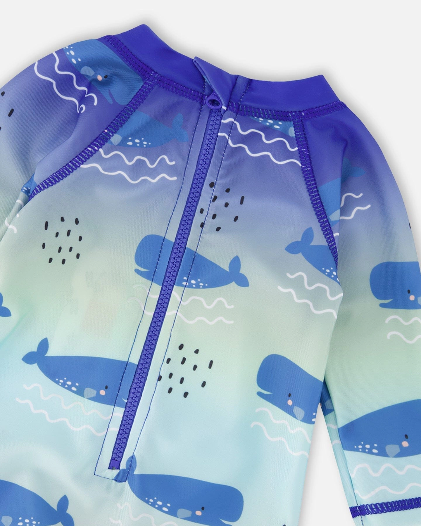 Deux par Boys One-Piece Long Sleeve Rashguard Whale Print