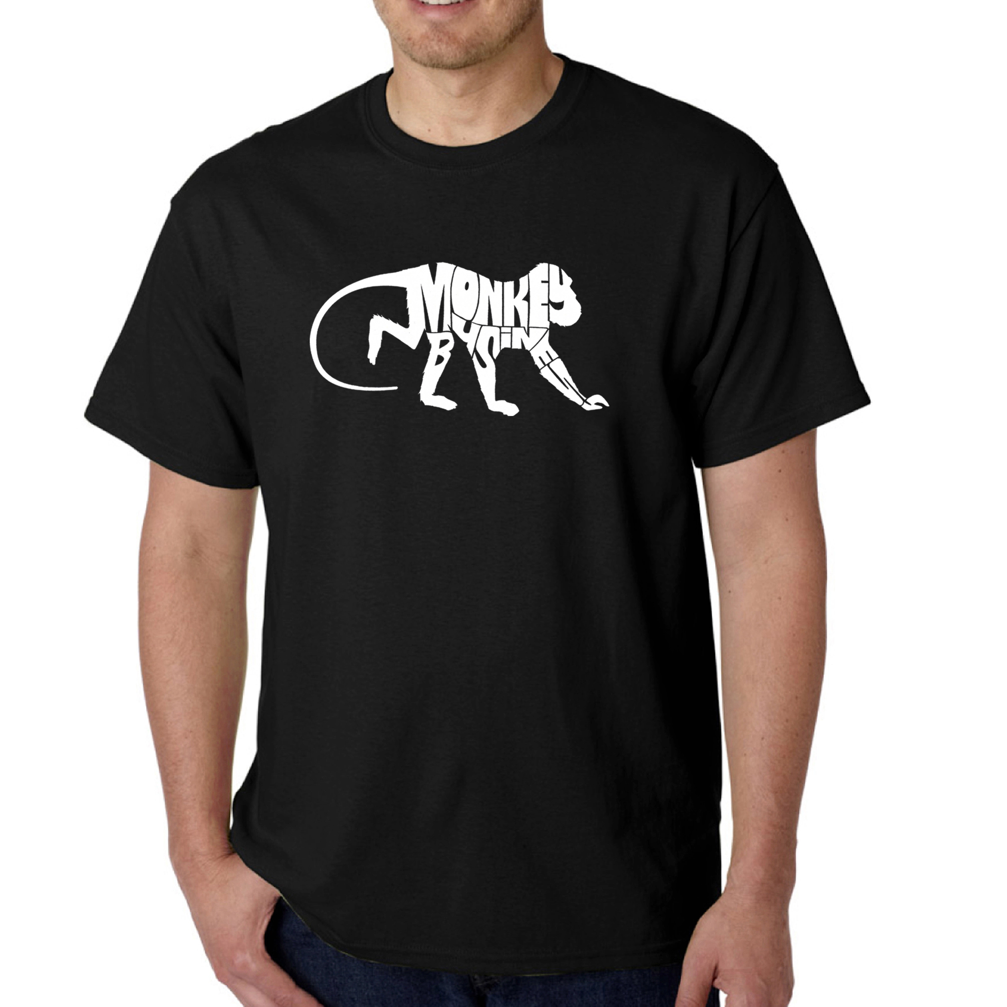 LA Pop Art Men's Word T-Shirt - Monkey Business
