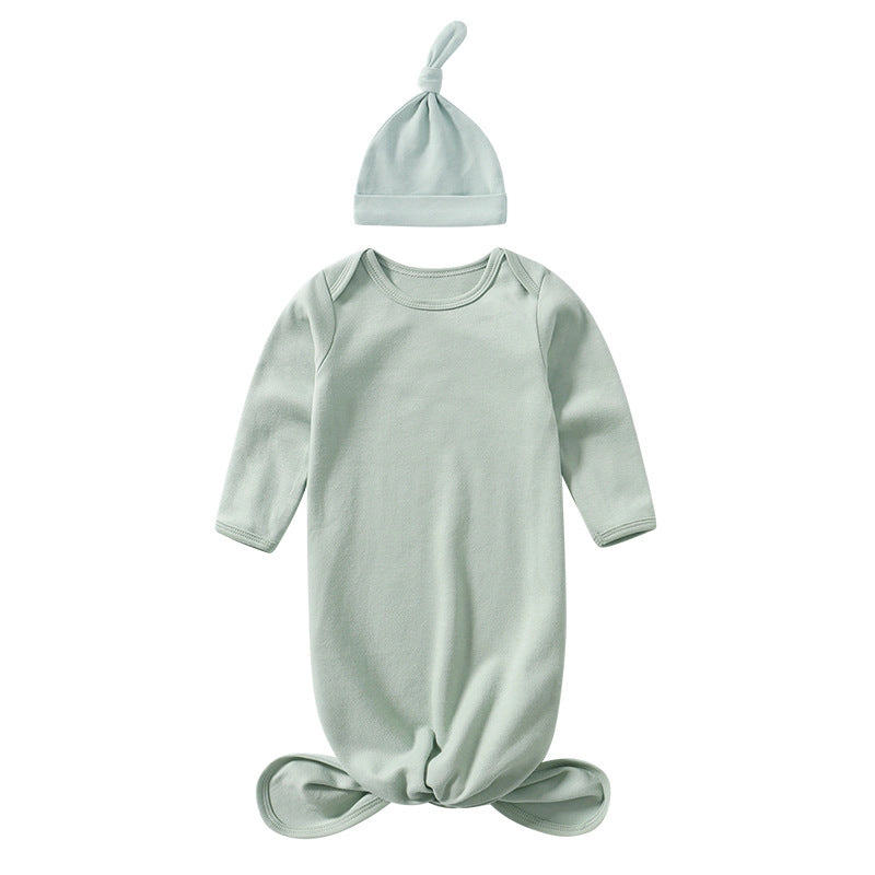 MyKids-USA Baby Sleeping Bag Hat Set Spring Summer Sleepwear Anti-Kicker Surprise Jump Swaddling Clothes