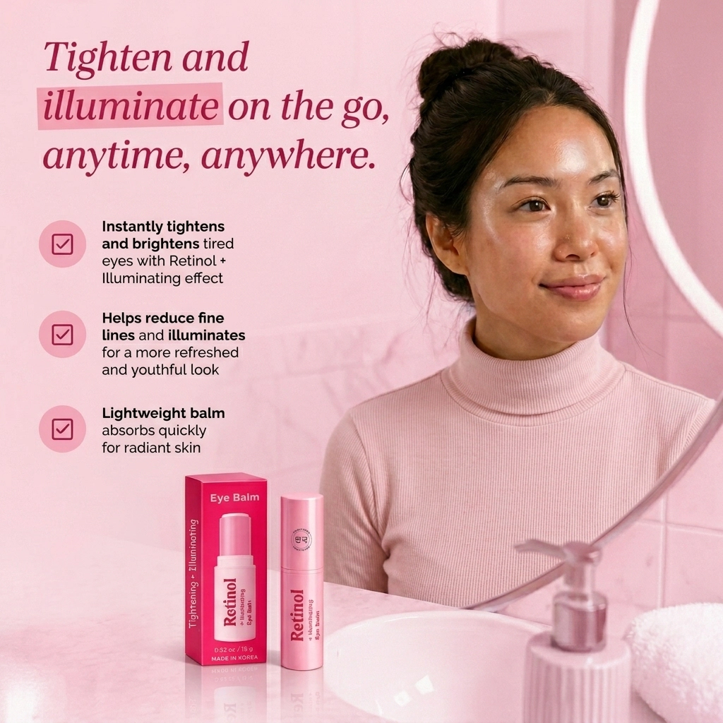 Lovery Retinol Tightening + Illuminating Eye Balm - Korean Skincare Anti-Aging Stick