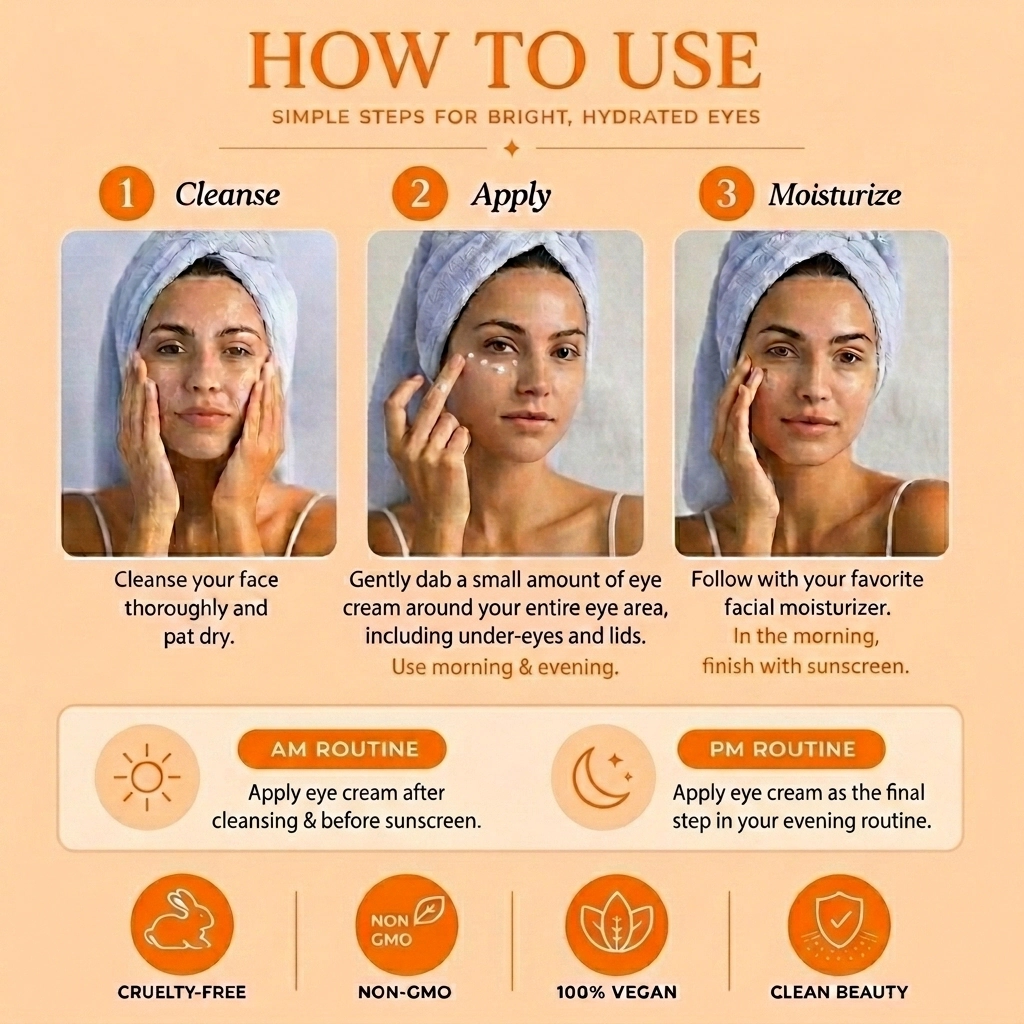 Lovery Vitamin C & Collagen Brightening Eye Cream - Korean Skincare Radiance & Firming Eye Treatment