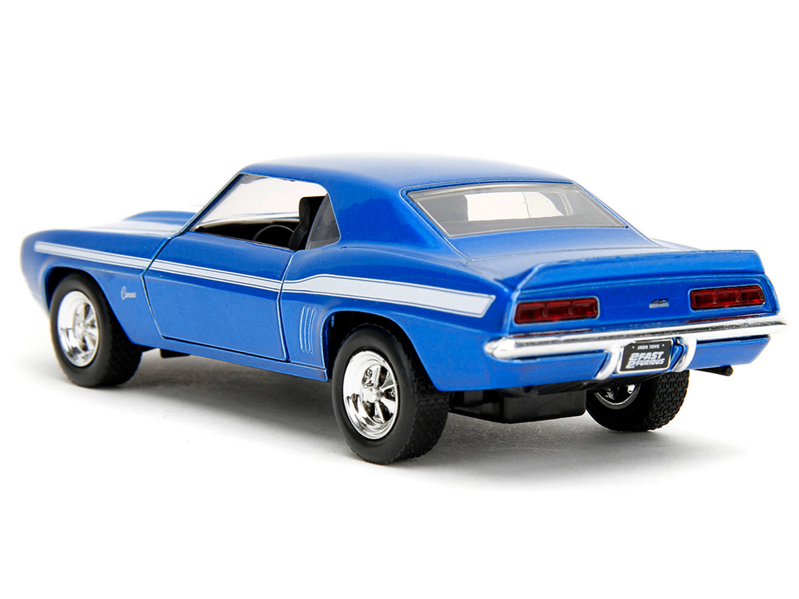 Jada 1969 Chevrolet Camaro Blue Metallic with White Stripes "2 Fast 2 Furious" (2003) Movie "Fast & Furious"