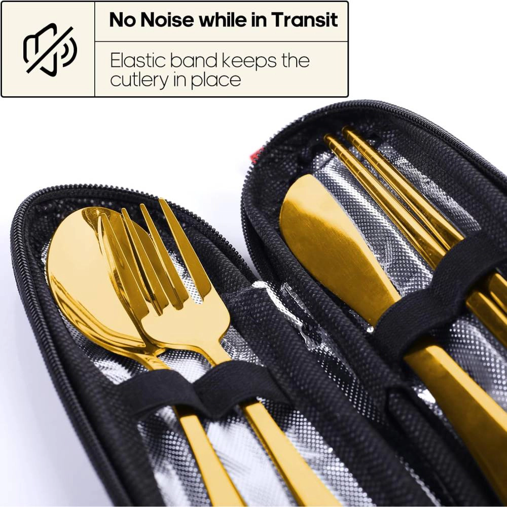 Tranquil Blisser Reusable Travel Utensils With Case