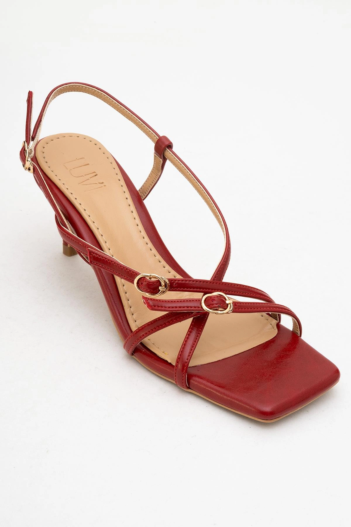 Prologue Shoes Womens Chaka Square Toe Stiletto Sandal