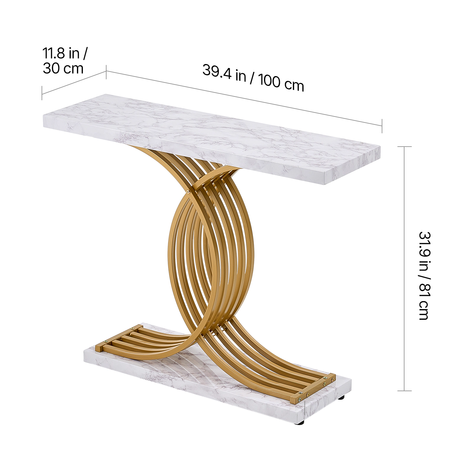 HONGGE Narrow Console Sofa Table Behind Couch Table Entryway Table and Skinny Hallway Table Narrow Sofa Table with