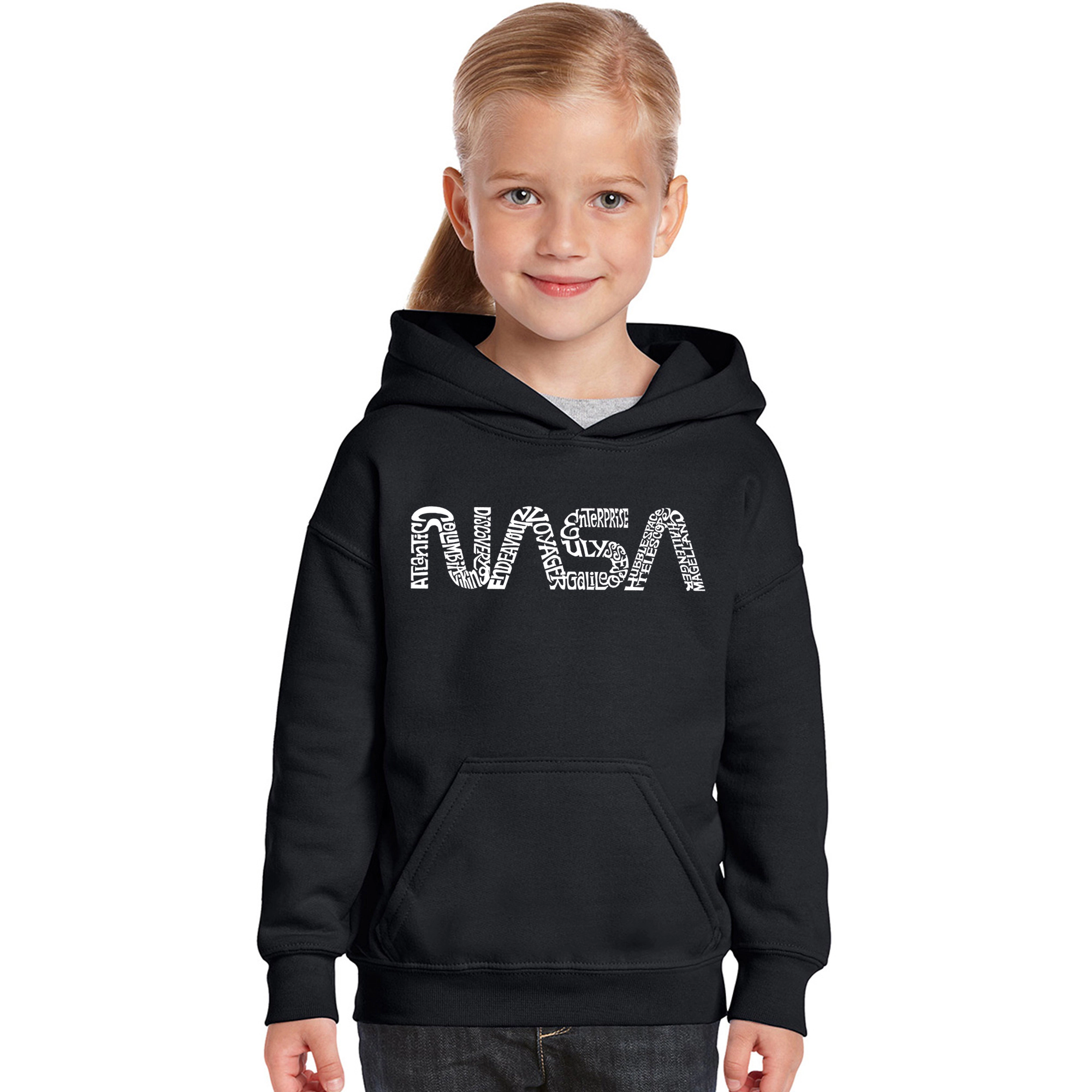 LA Pop Art Girls Word Hoodie - Worm Nasa