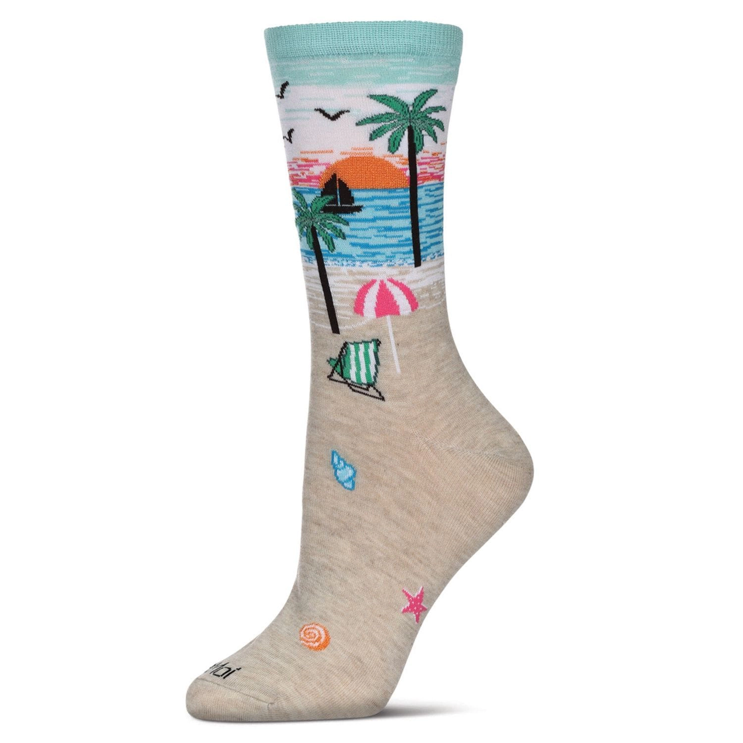 MeMoi Women's Beach Rayon From Bamboo Crew Socks