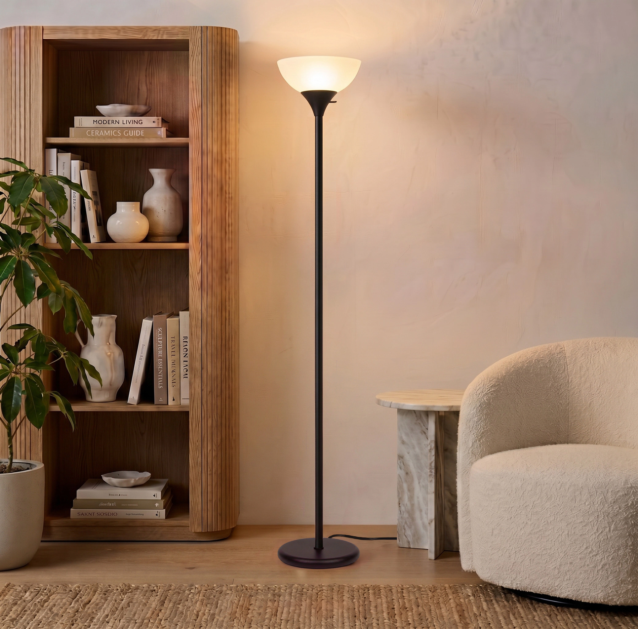 Brightech Sky Dome Torchiere Dimmable Floor Lamp