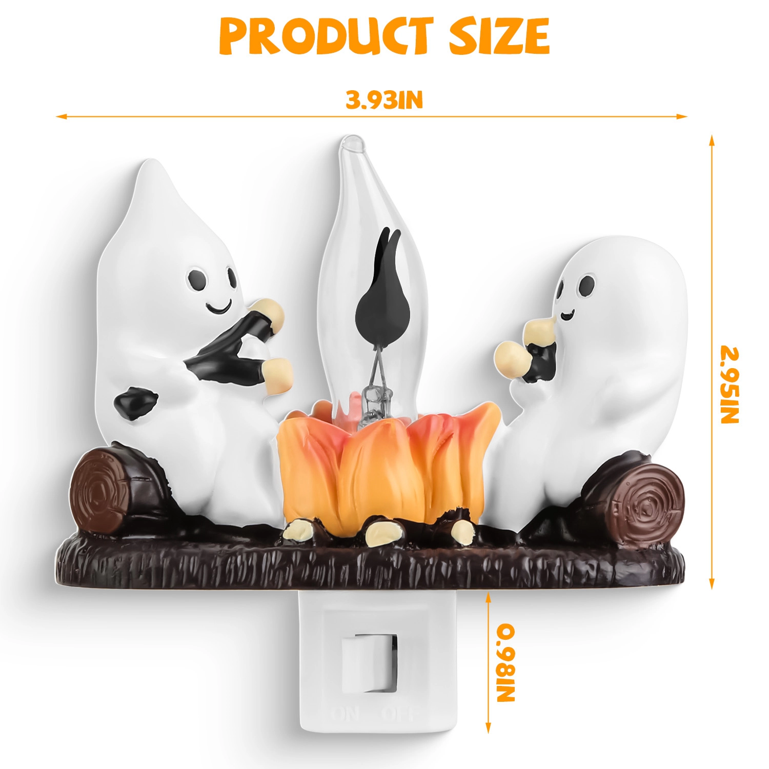 GBruno 2-Piece Ghost Campfire Flickering Night Light