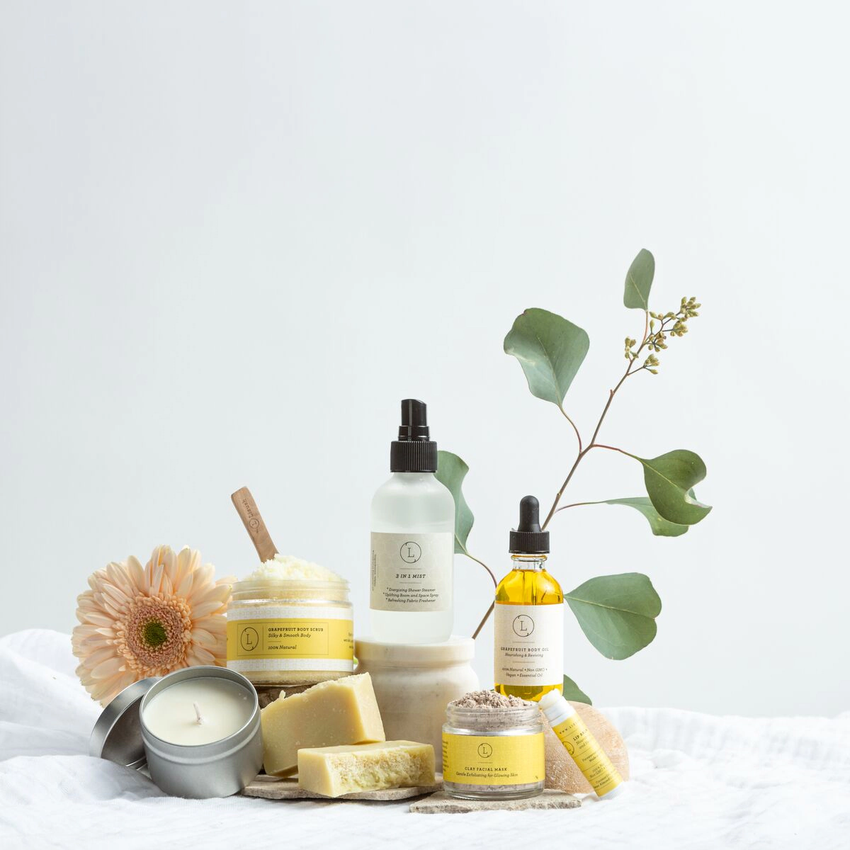 Lizush  Citrus Get Well Care Package- Handmade Natural Bath and Body Gift Box
