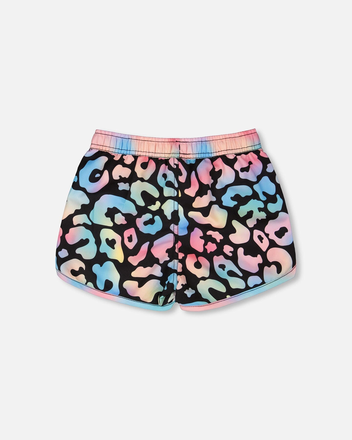 Deux par Deux Girls Swim Shorts Leopard Print