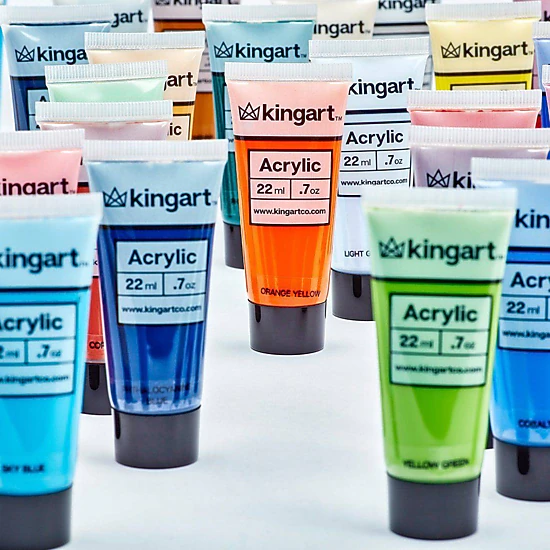 KINGART PRO Acrylic Paint Set - 48 Colors, 22ml Tubes