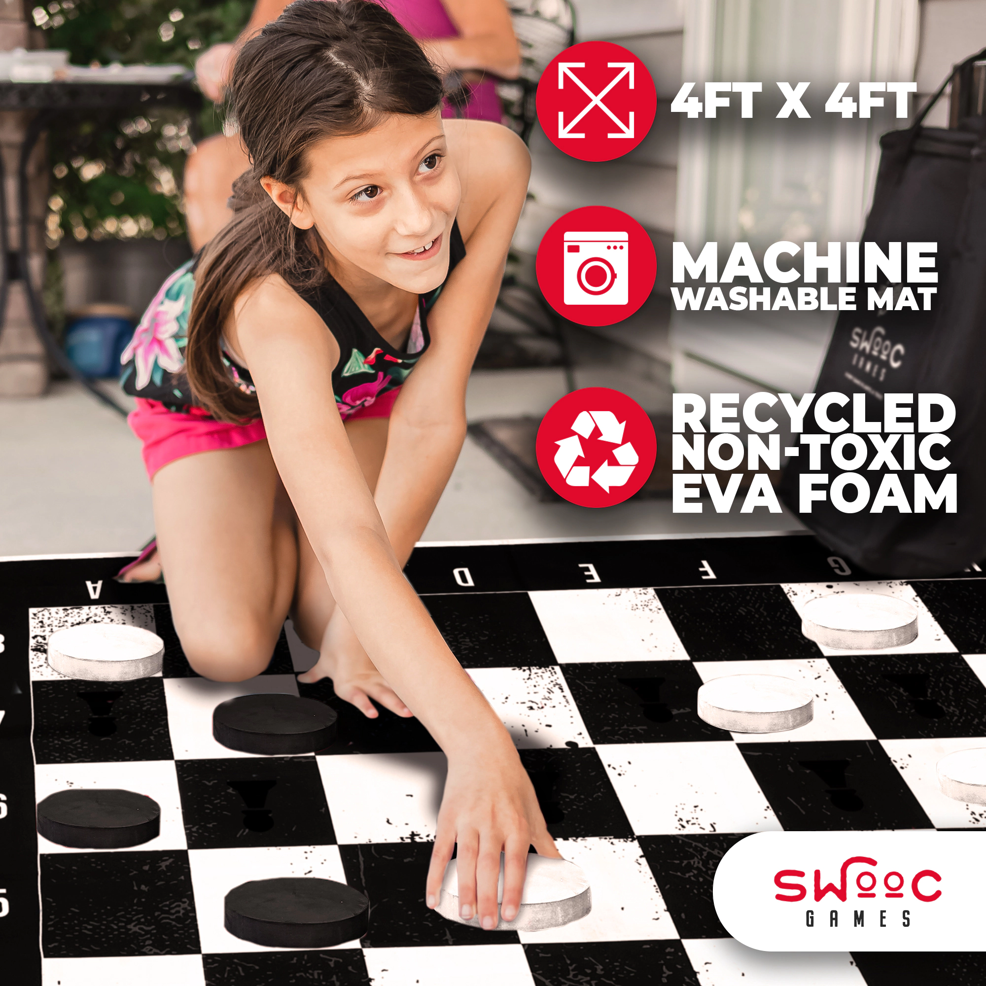 Swooc Games | Giant Checkers, Chess, and Chess Tac Toe Game