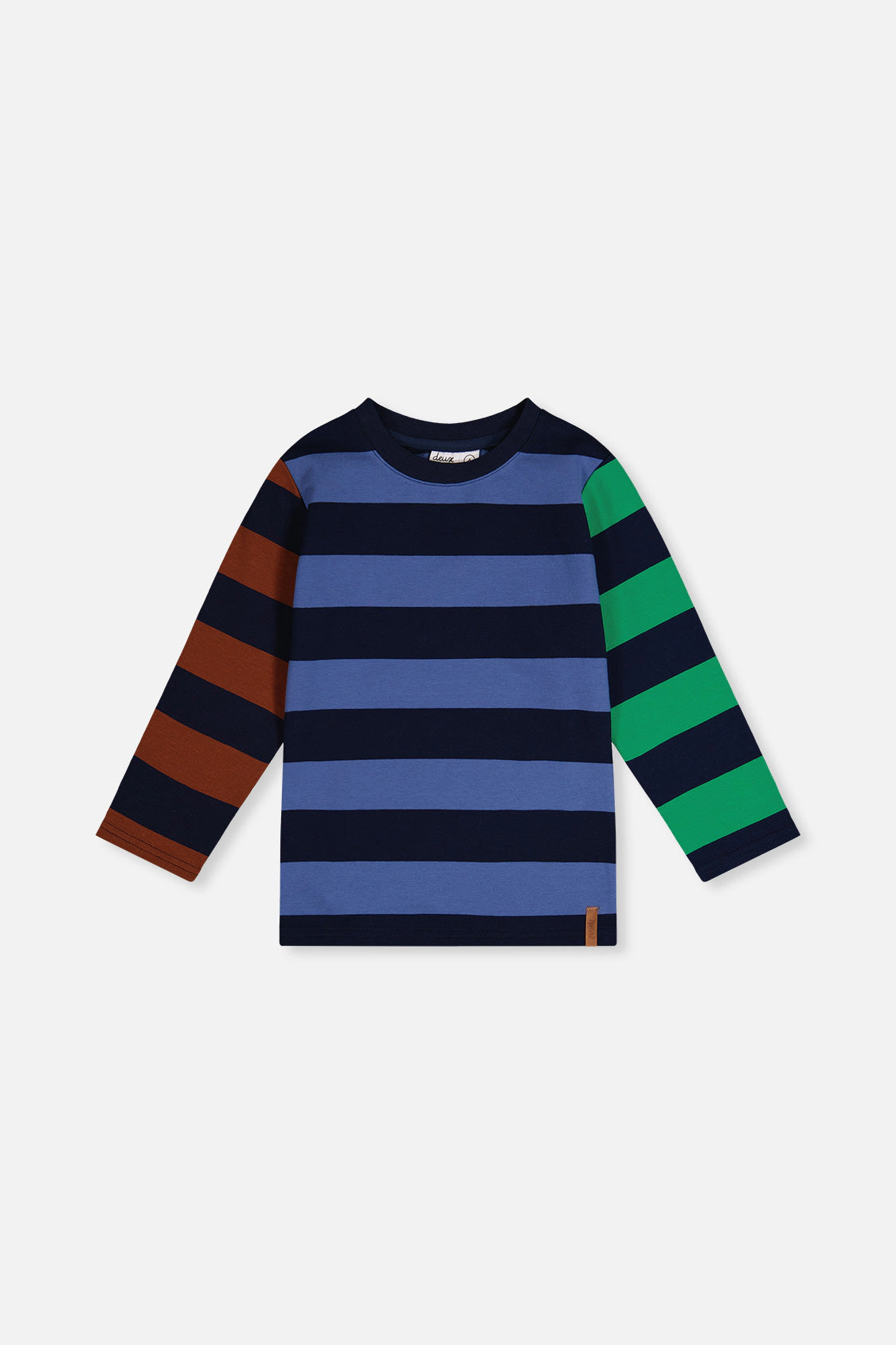 Deux par Boys Large Striped Long Sleeve T-Shirt
