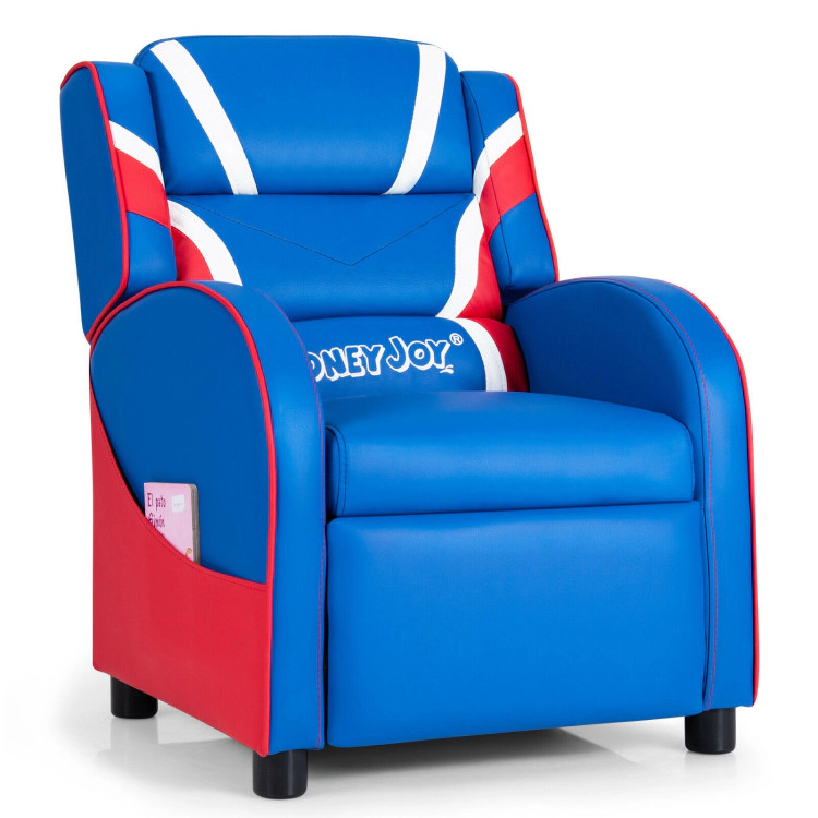 Hivvago Kids Leather Recliner Chair With Side Pockets