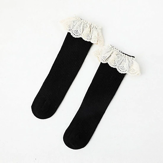 MyKids-USA Baby Girl Mesh Princess Socks - 80% Cotton Blend, Breathable Mesh, Arch Support, Ruffle Trim