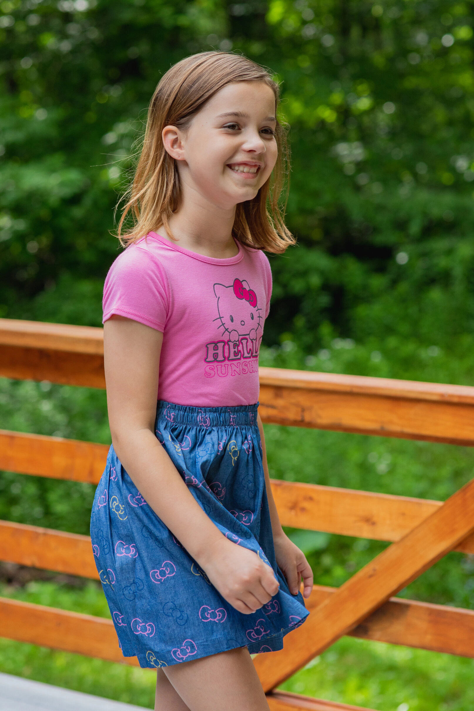 Hello Kitty Girls' Flare Short Sleeve Dress