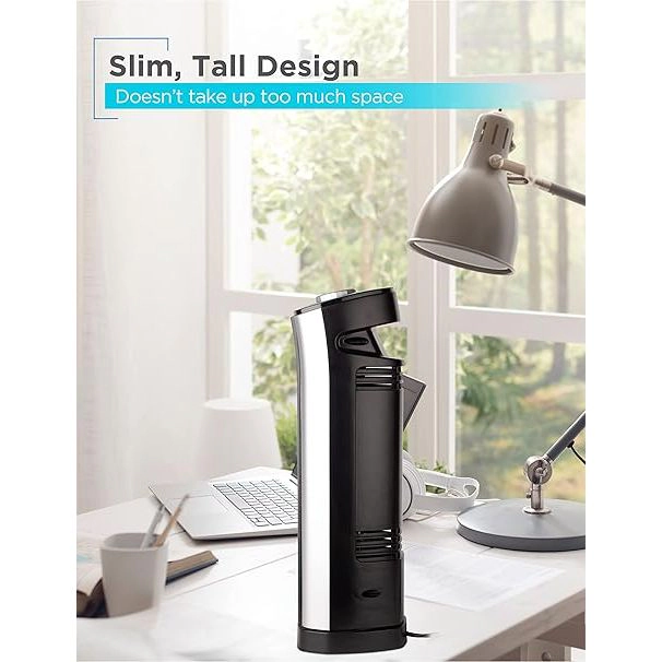 Black+Decker Mini Oscillating Tower Fan - 2 Speeds, 90° Oscillation, 5 ft Cord