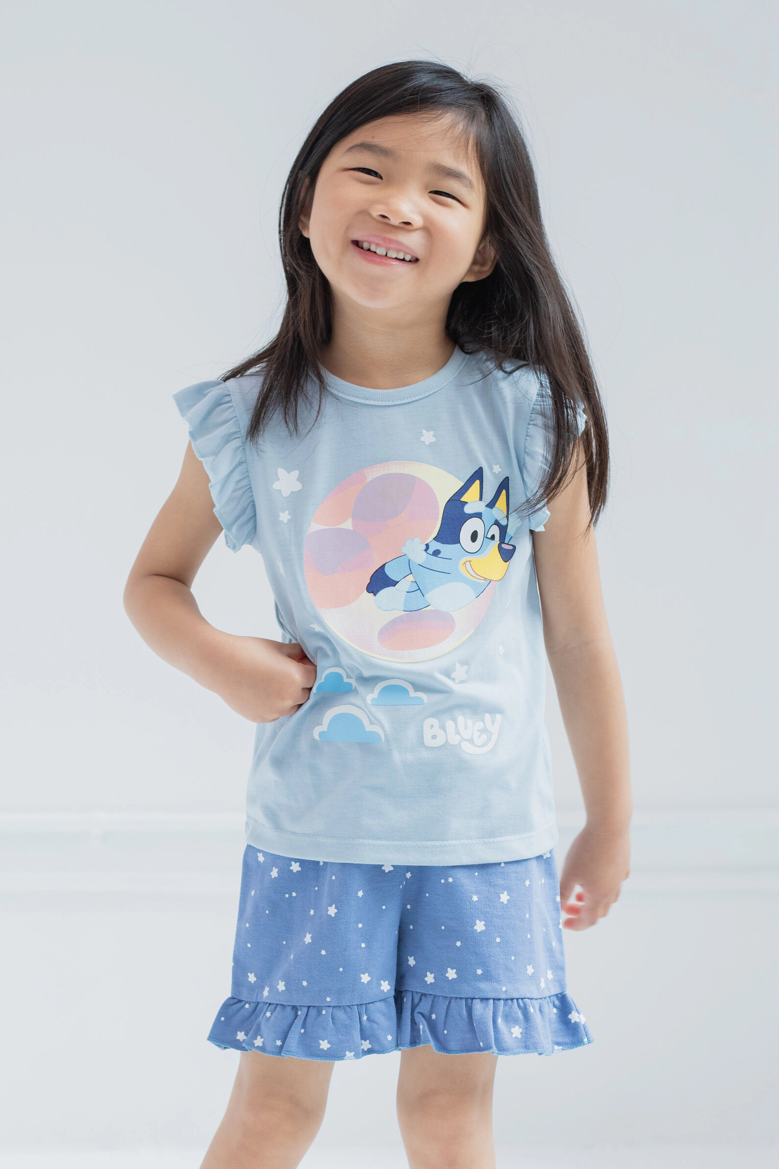 Bluey Girls' 2-Piece Tee and Shorts Set