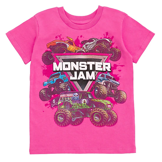 Monster Jam Girls' 2-Pack Short Sleeve T-Shirts