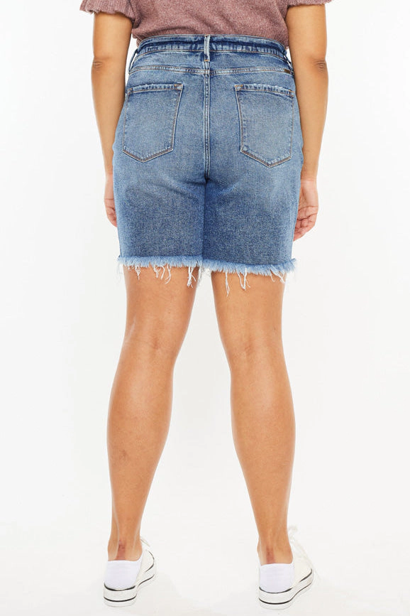 KanCan Women's Plus Ultra High Rise Bermuda Shorts Datrina
