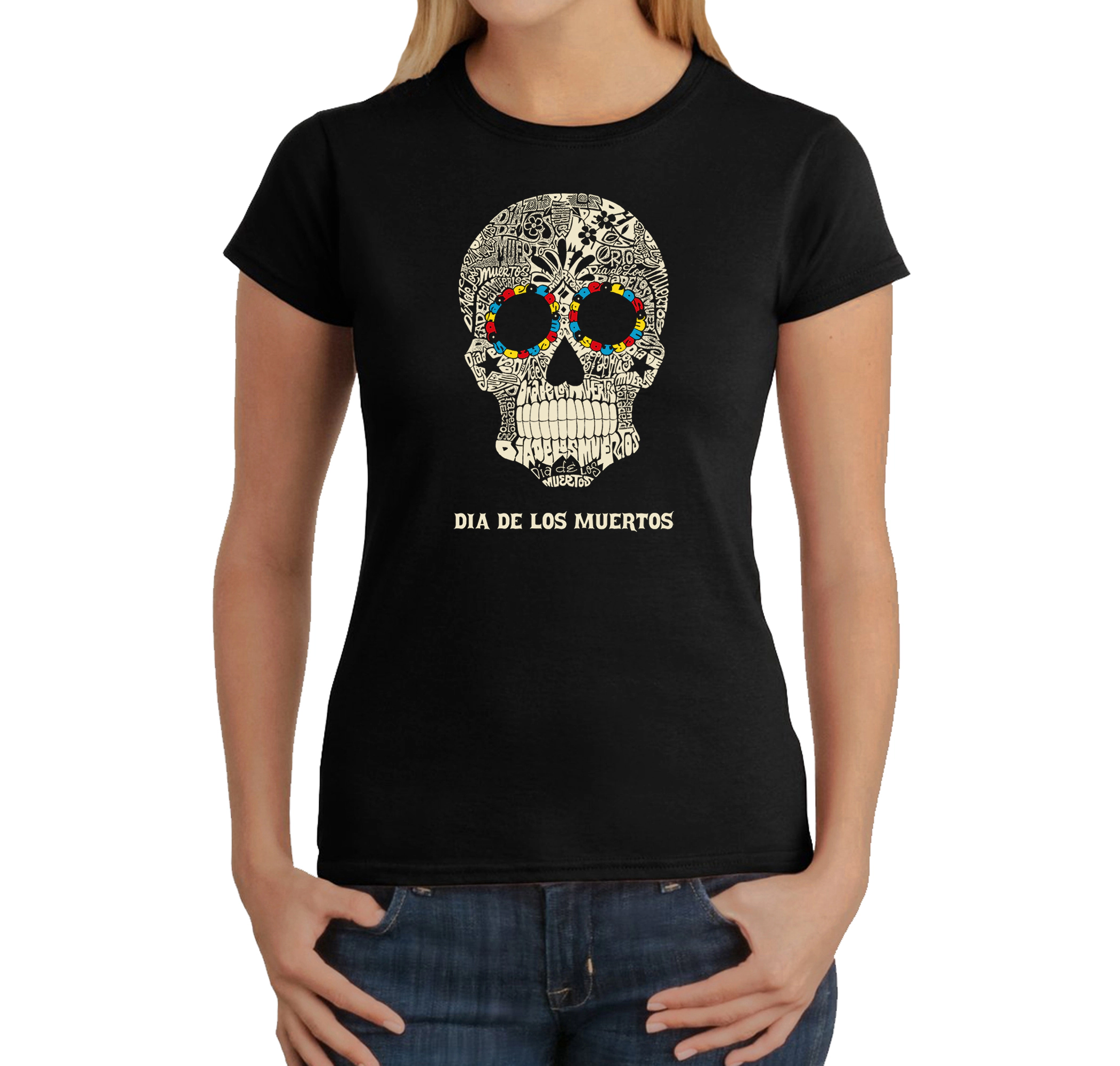 LA Pop Art Women's Word T-Shirt - Dia De Los Muertos