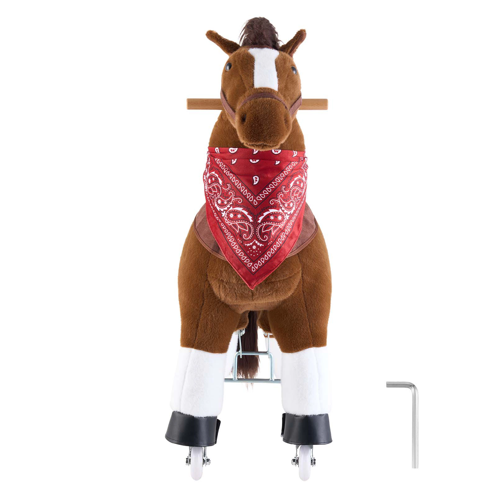 HONGGE Ride On Horse Riding Toys for Kids, No Battery Required, Smooth Wheels, Max Load Capacity for Ages