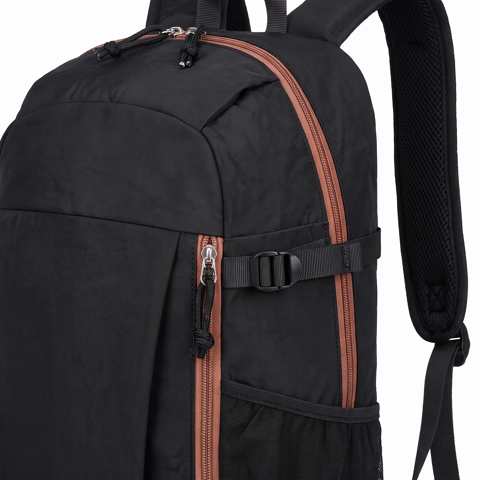 Alilang Women's Everyday Backpack with Front Zip Pocket Side Mesh Pockets Padded Straps Top Hle
