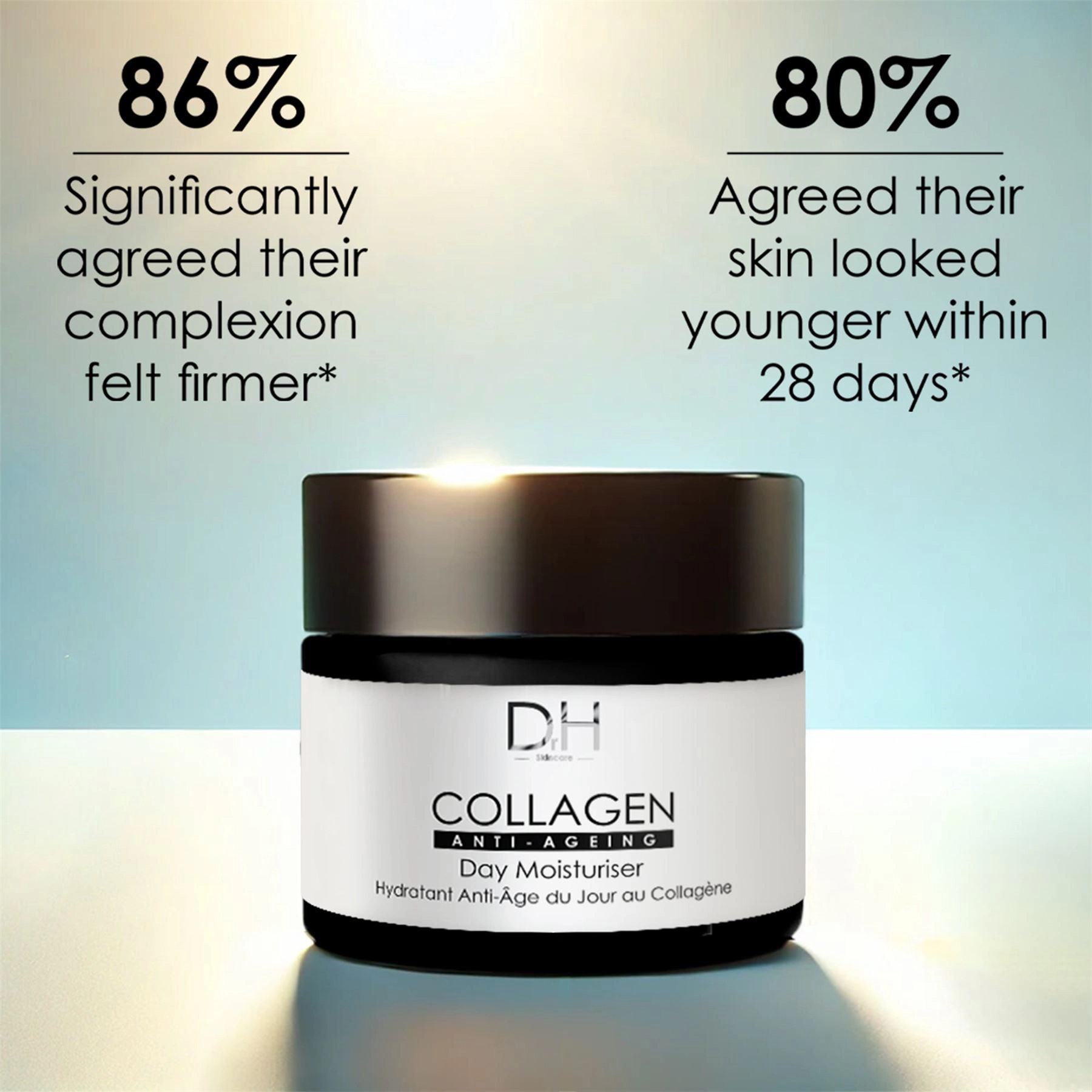 Dr H Collagen Anti-Ageing Day Moisturiser 60ml - Firming, Hydrating, Smoothes Fine Lines