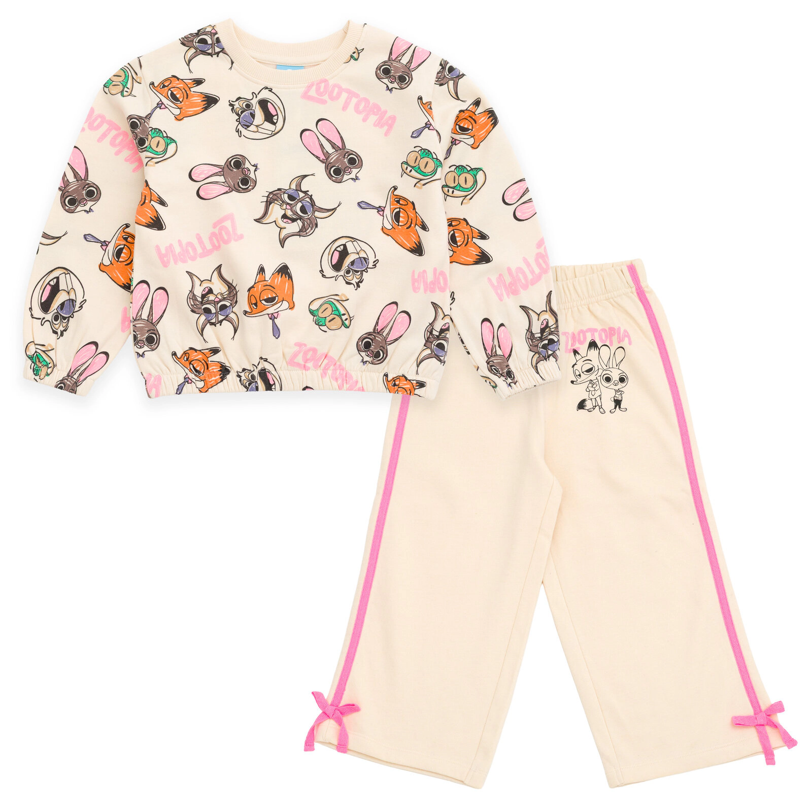 Disney Girls' Fleece 2-Piece Sweatshirt and Pants Set