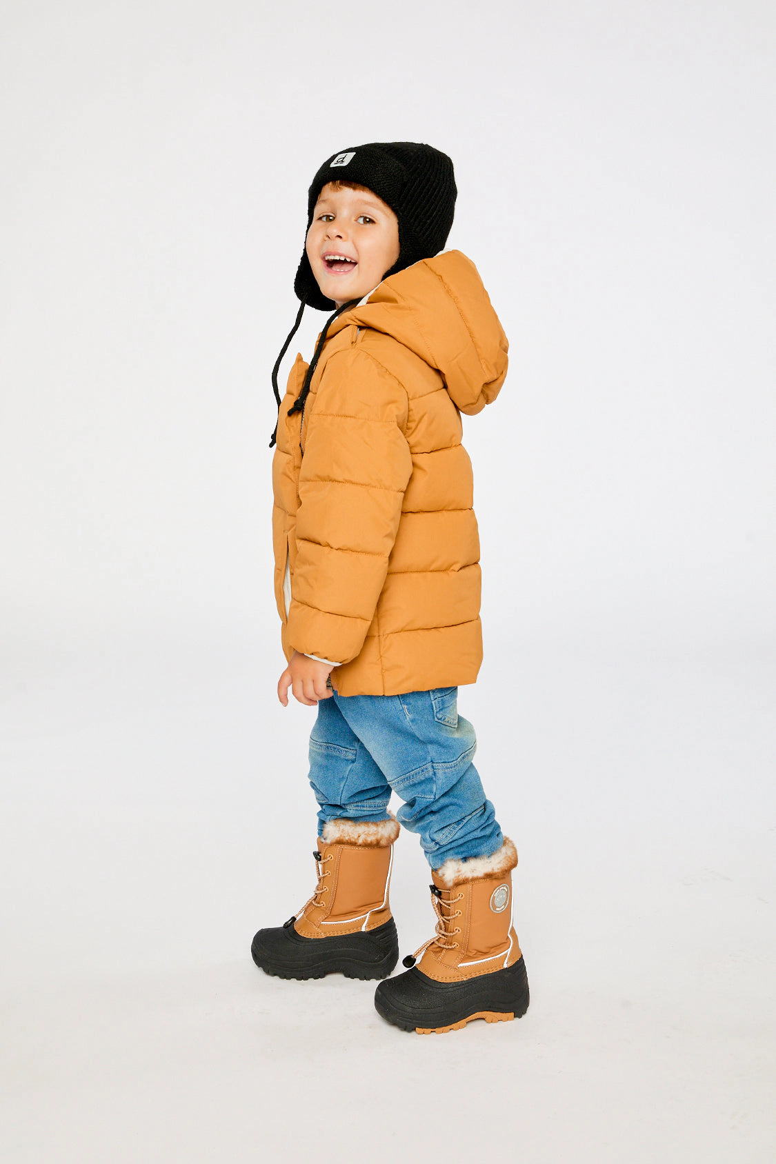Deux par Unisex Quilted Winter Jacket Adapted for Car Seats