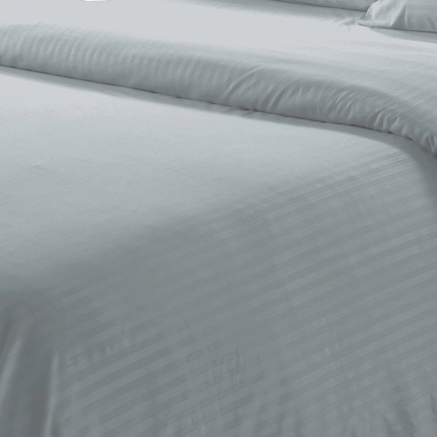 Plazatex Dobby Stripe Luxurious Ultra Soft Moisture Wicking Solid Color 6 Pieces Sheet Set Full Grey