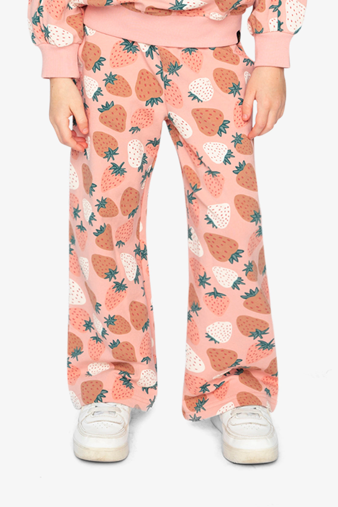 Deux par Girls Strawberry Print Wide Leg Sweatpants