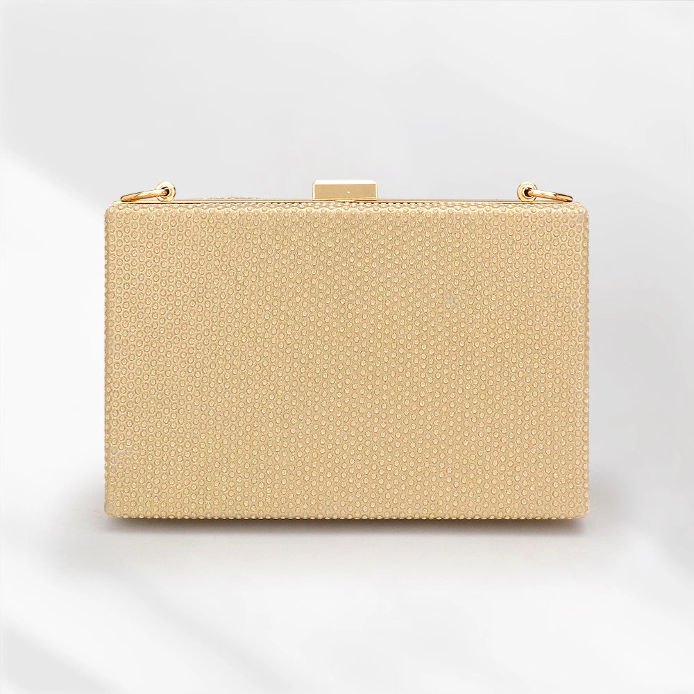 FASHNZFAB Shimmery Rectangle Evening Clutch / Crossbody Bag